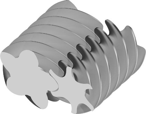 Screws of a compressor Screws of a compressor