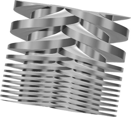 Spindle rotors as with a SIHIdry vacuum pump Spindle rotors as with a SIHIdry vacuum pump